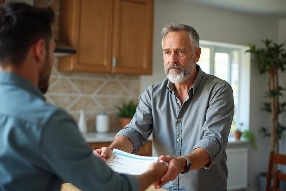 Échange d'un chèque entre particuliers dans un cadre domestique