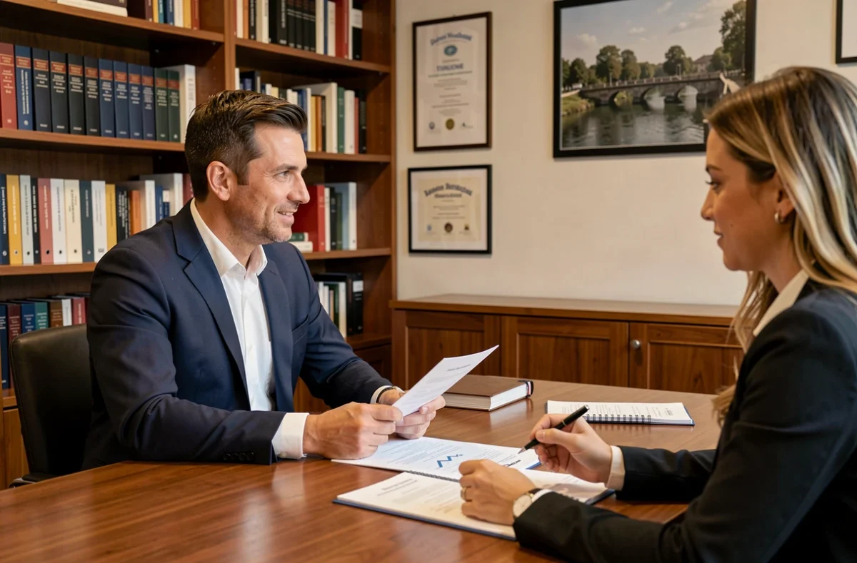 Conseiller financier indépendant de Garonne Patrimoine en consultation avec des clients à Toulouse