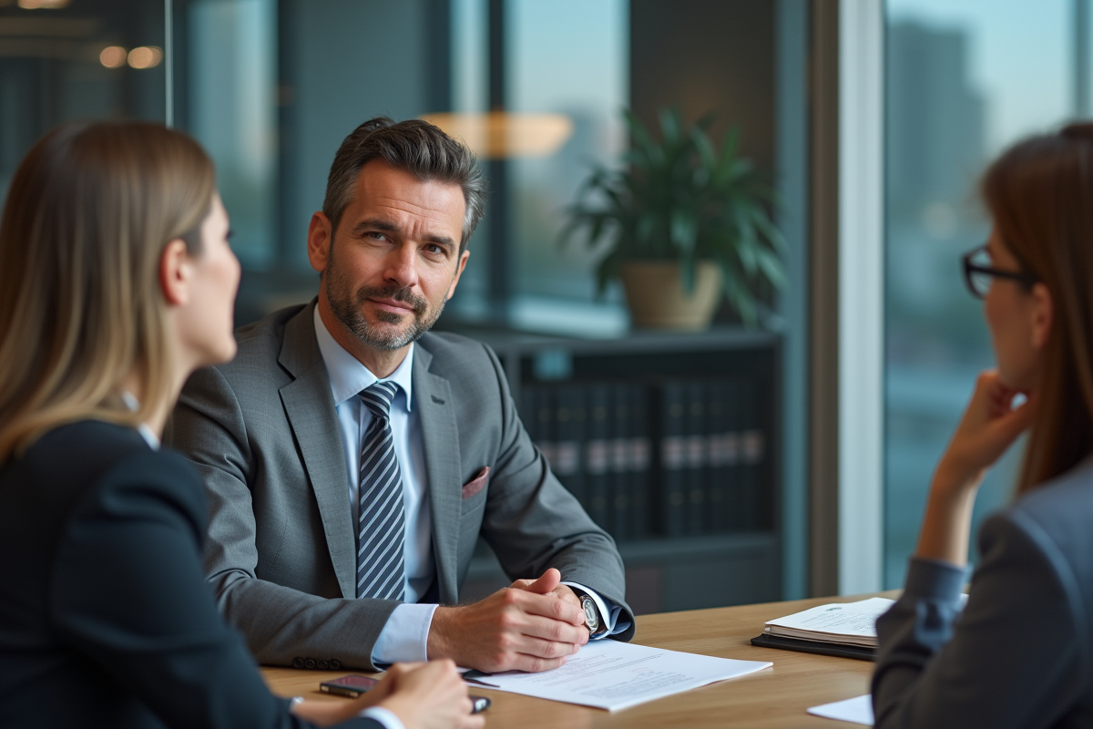 Homme en costume lors d