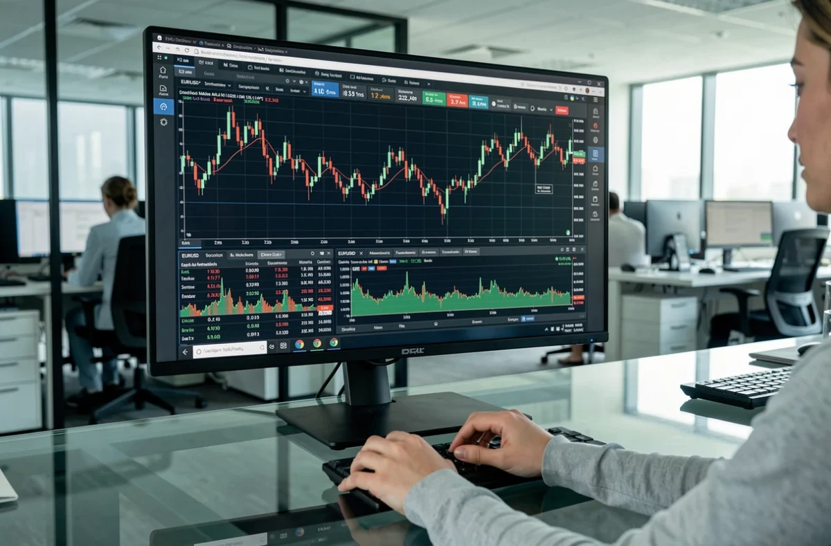 Plateforme de trading prop firm affichant des spreads serrés et une faible latence pour le scalping forex